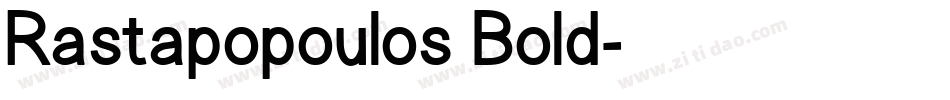 Rastapopoulos Bold字体转换